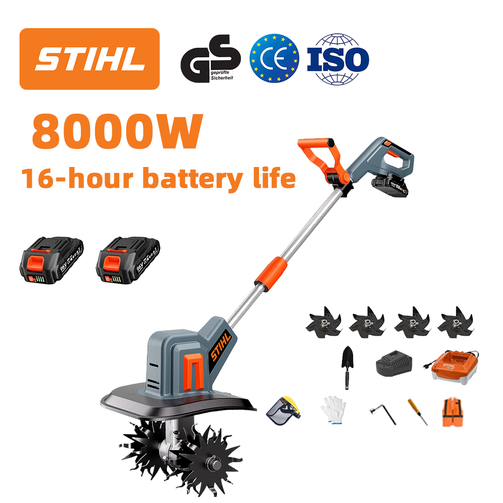 (Výdrž baterie: 16 hodin) Pluh 8000 W + lithiová baterie 96 V * 2 ks + rychlonabíječka * 1 ks + lopata * 1 ks + radlice pluhu * 4 ks + různé příslušenství